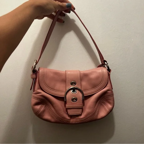 Coach vintage pink Leather Shoulder Bag - Picture 2 of 7